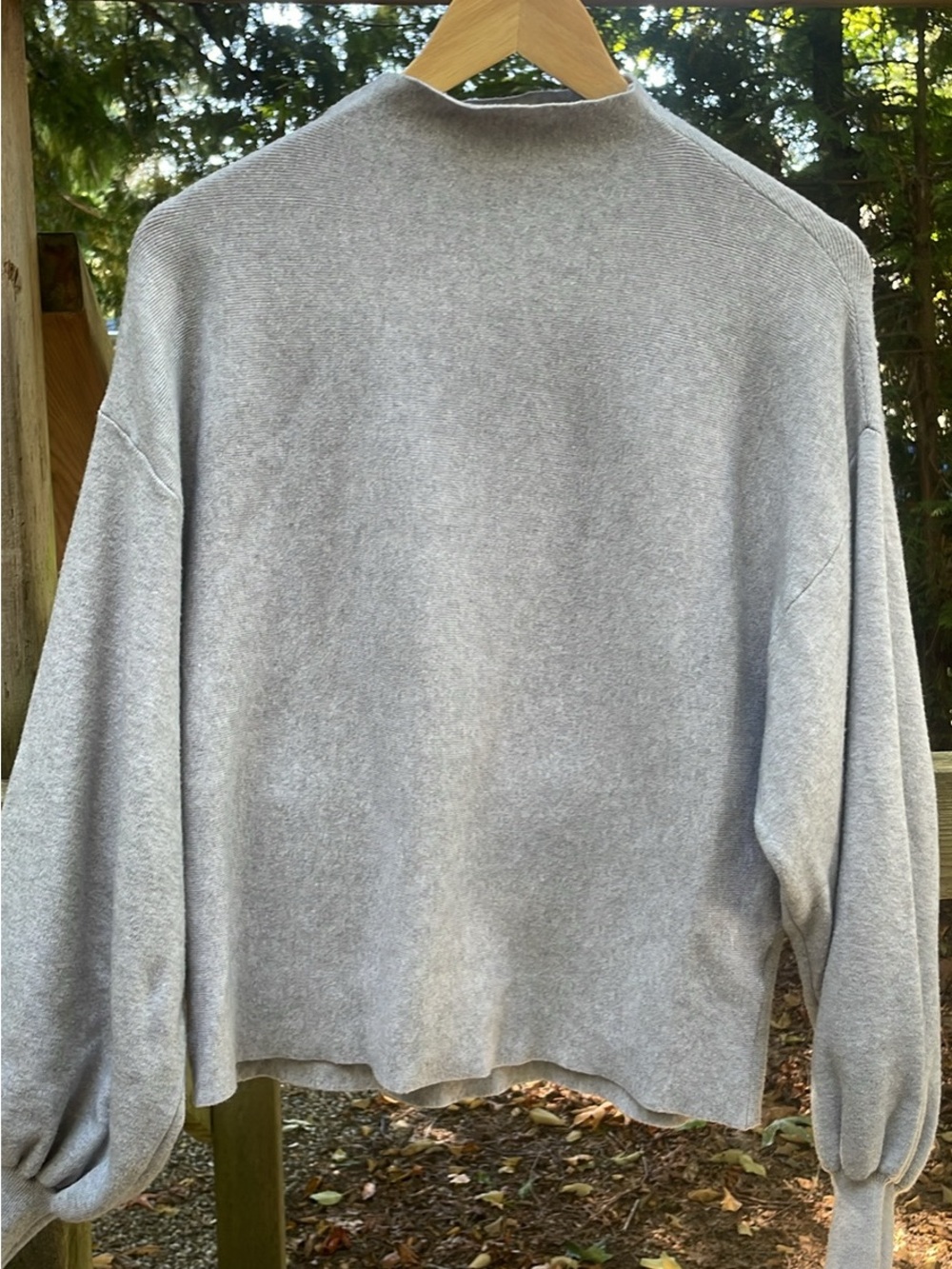 Women's Heather Gray Cowl-Neck Sweater
